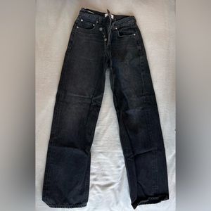 Agolde Black Criss Cross Upsized Jean - Size 25